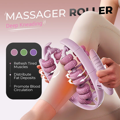 Leg Massage Roller Ergonomic Nodule Design & Non-Slip Handles