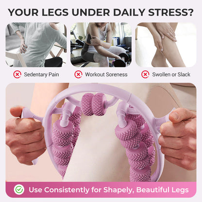 Leg Massage Roller Ergonomic Nodule Design & Non-Slip Handles