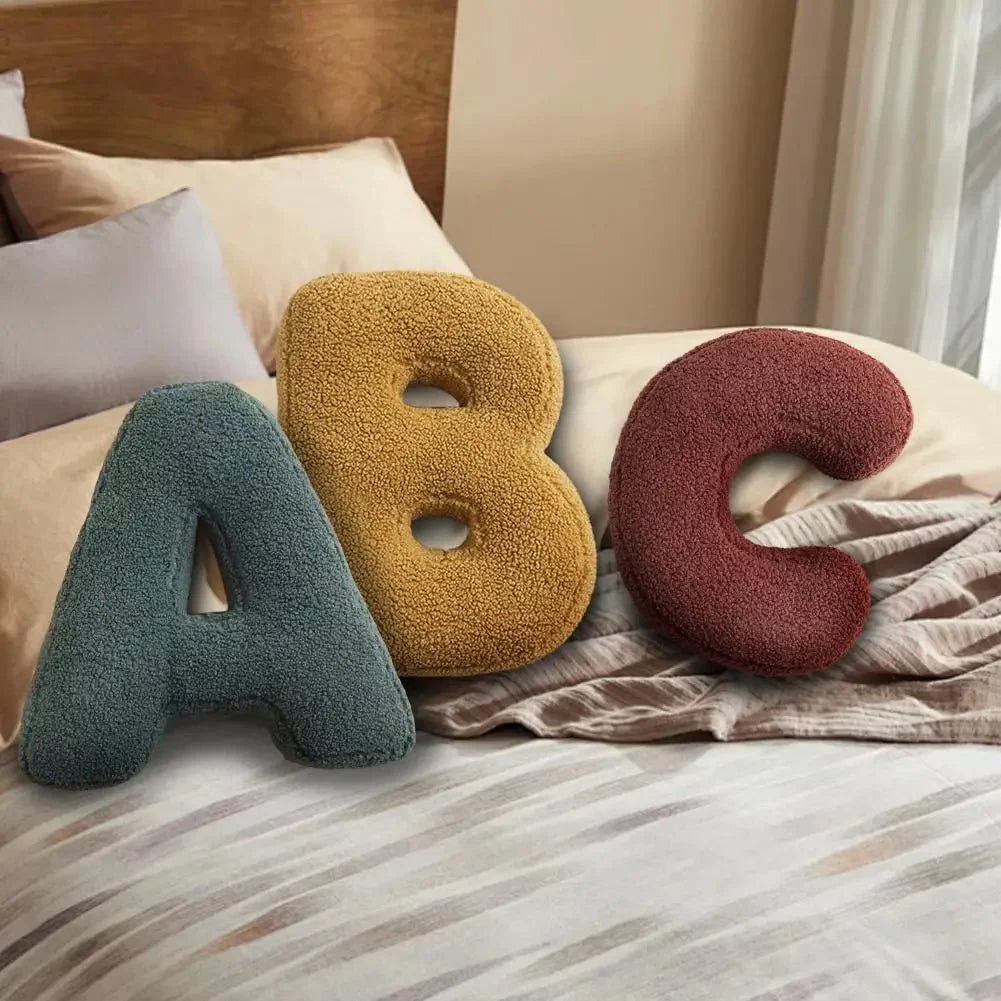 Letter Pillow Soft Velvet Personalized Alphabet Design