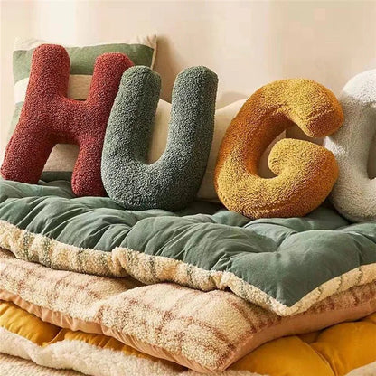 Letter Pillow Soft Velvet Personalized Alphabet Design