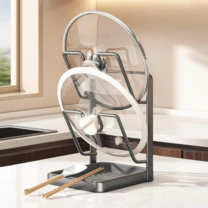 Lid & Utensil Holder Metal Double-Decker Removable Drip Tray