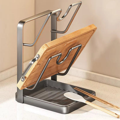 Lid & Utensil Holder Metal Double-Decker Removable Drip Tray