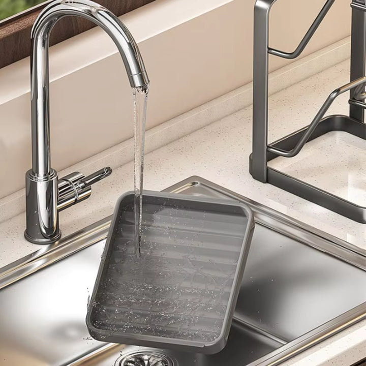 Lid & Utensil Holder Metal Double-Decker Removable Drip Tray