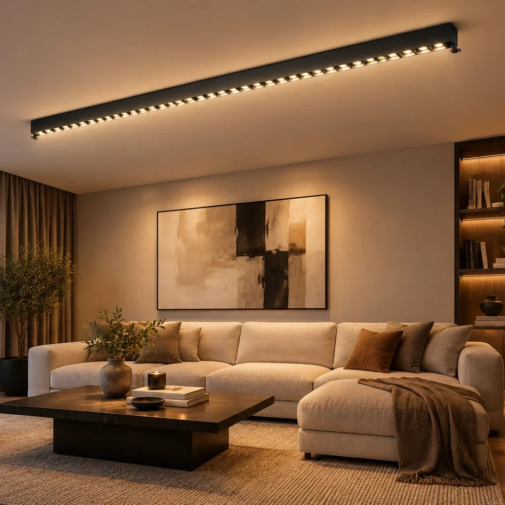 Linear LED Ceiling Light 90-Degree Rotatable Low-Profile