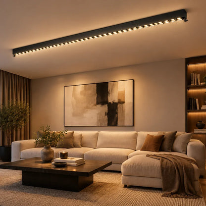 Linear LED Ceiling Light 90-Degree Rotatable Low-Profile