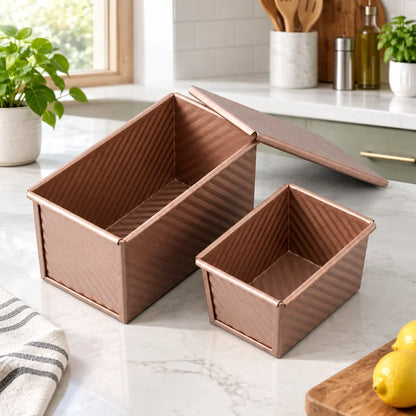 Loaf Pan Set Non-Stick Two-Piece With Lids