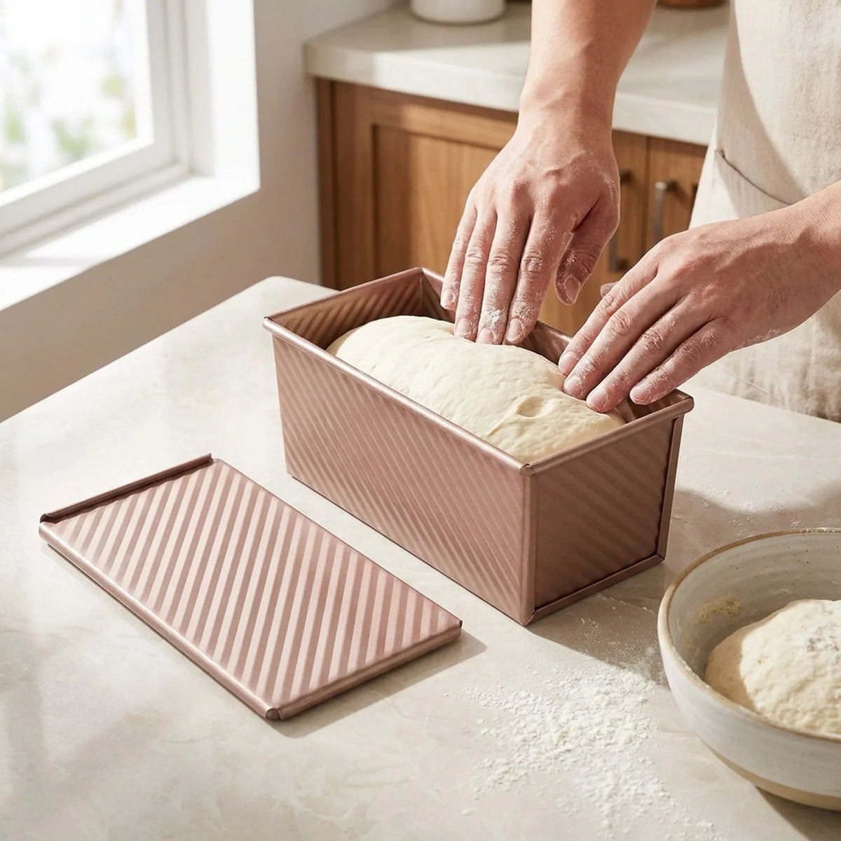 Loaf Pan Set Non-Stick Two-Piece With Lids