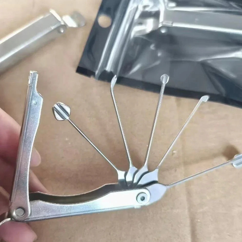 Lock Pick Set Foldable Stainless Steel Set of 5