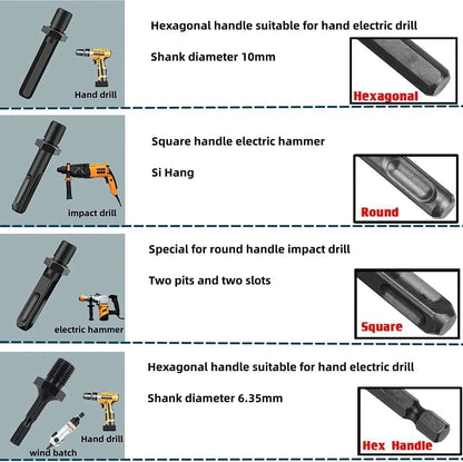 Log Splitter Drill Bit Carbon Steel 4 Shank Adapters