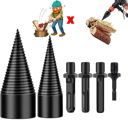 Log Splitter Drill Bit Carbon Steel 4 Shank Adapters