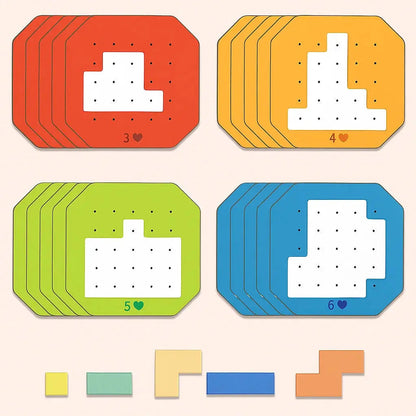 Logic Puzzle Game 108 Pieces 20 Challenge Cards