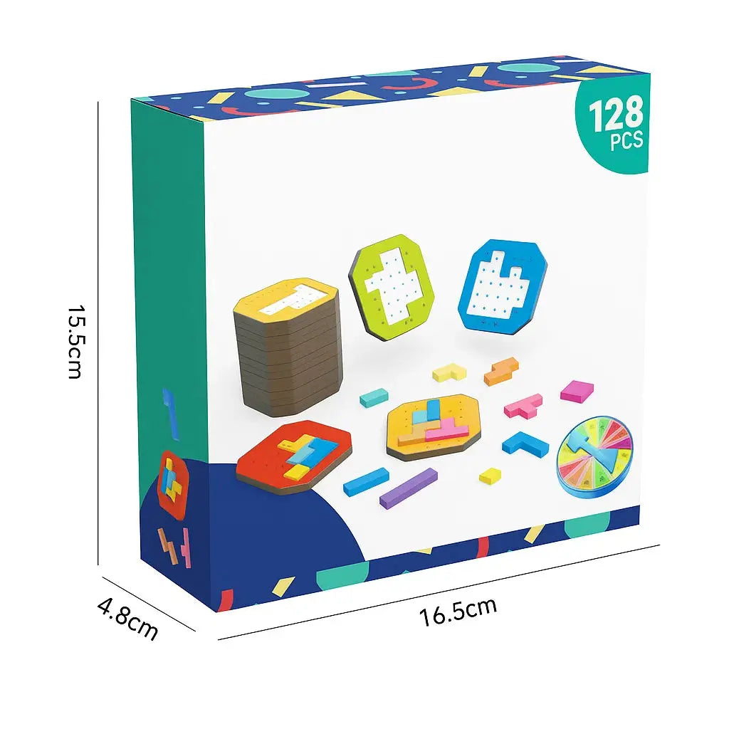 Logic Puzzle Game 108 Pieces 20 Challenge Cards