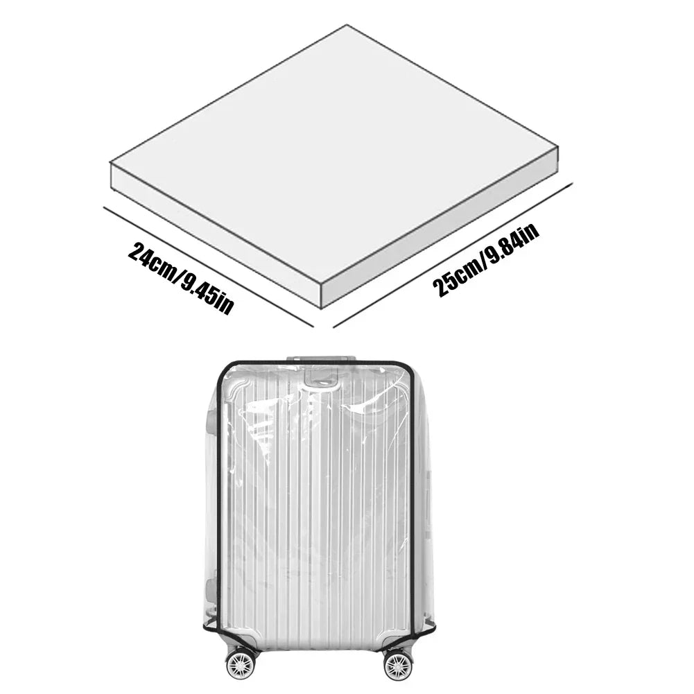 Luggage Cover Clear PVC Waterproof & Scratch Protection