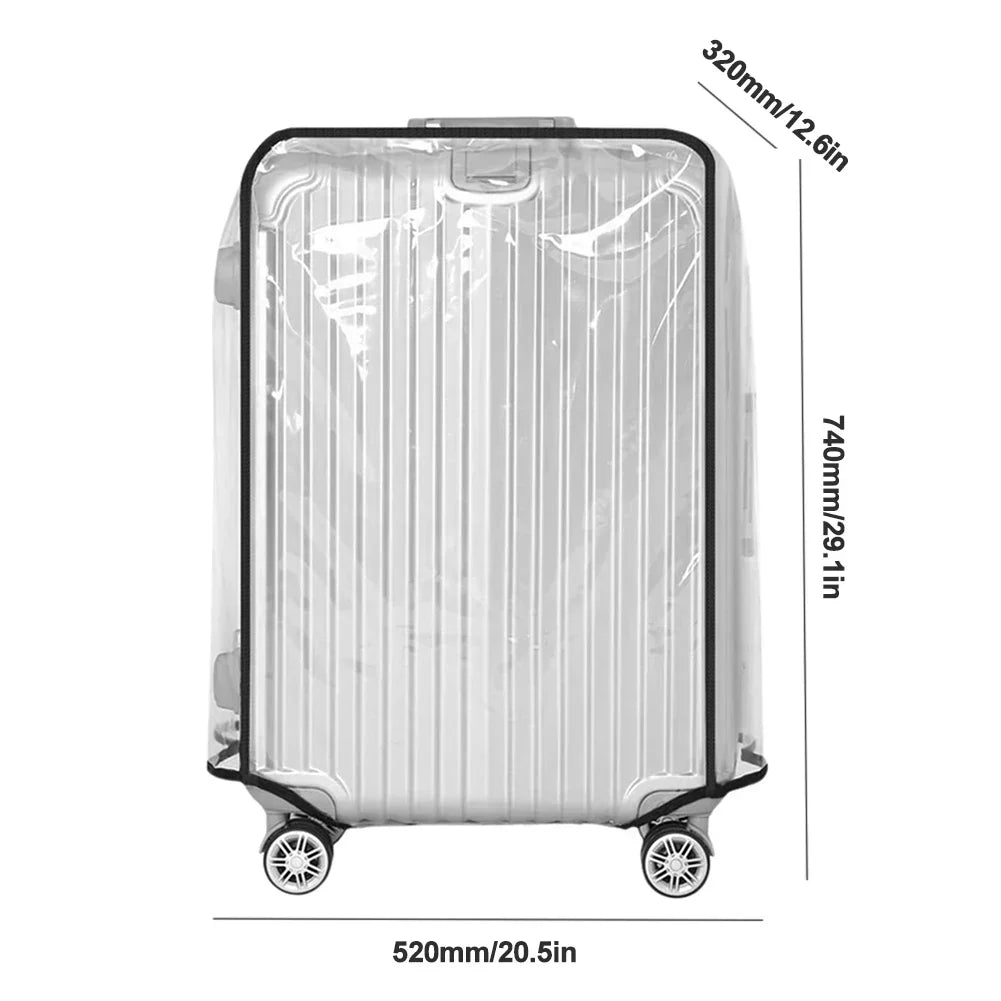 Luggage Cover Clear PVC Waterproof & Scratch Protection