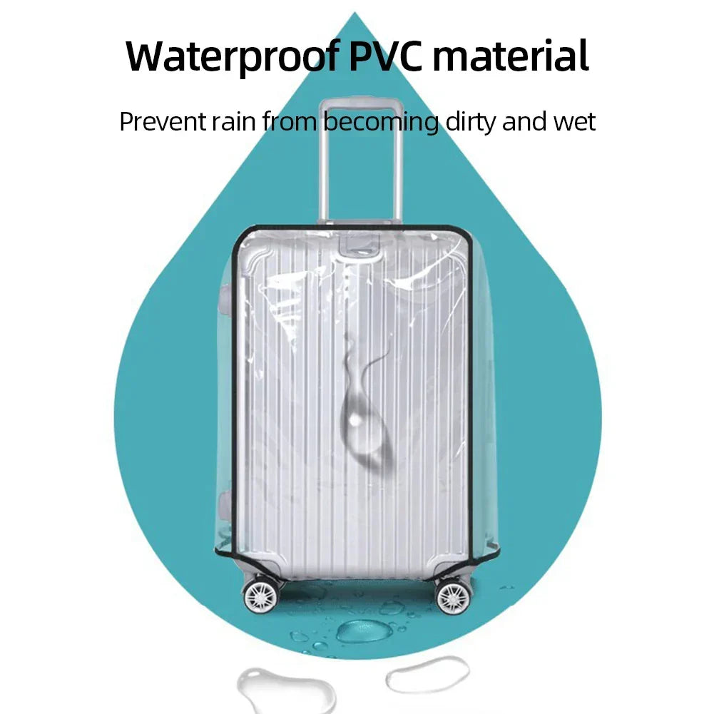 Luggage Cover Clear PVC Waterproof & Scratch Protection