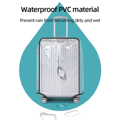 Luggage Cover Clear PVC Waterproof & Scratch Protection