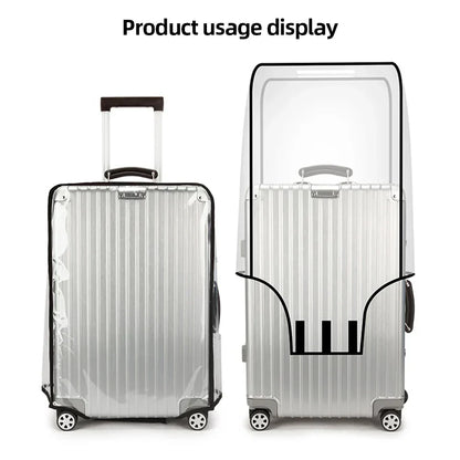 Luggage Cover Clear PVC Waterproof & Scratch Protection