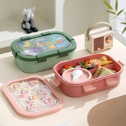 Lunch Bento Box Leak-Proof Locking Lid 3 Compartments