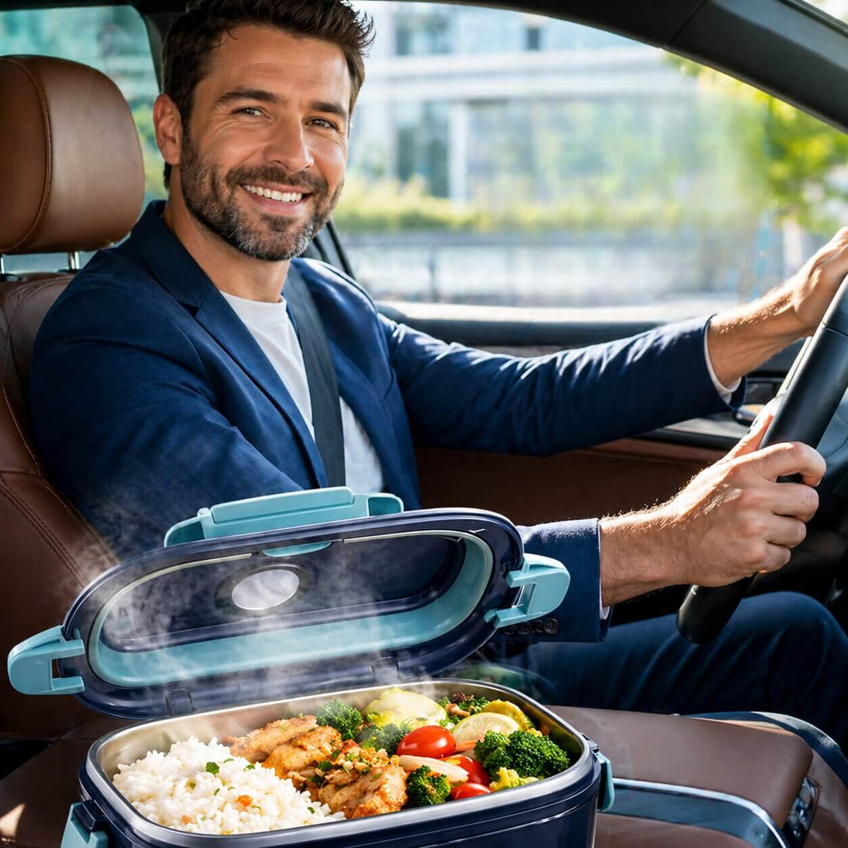 Lunch Box Stainless Steel Interior Adjustable Temp Dial