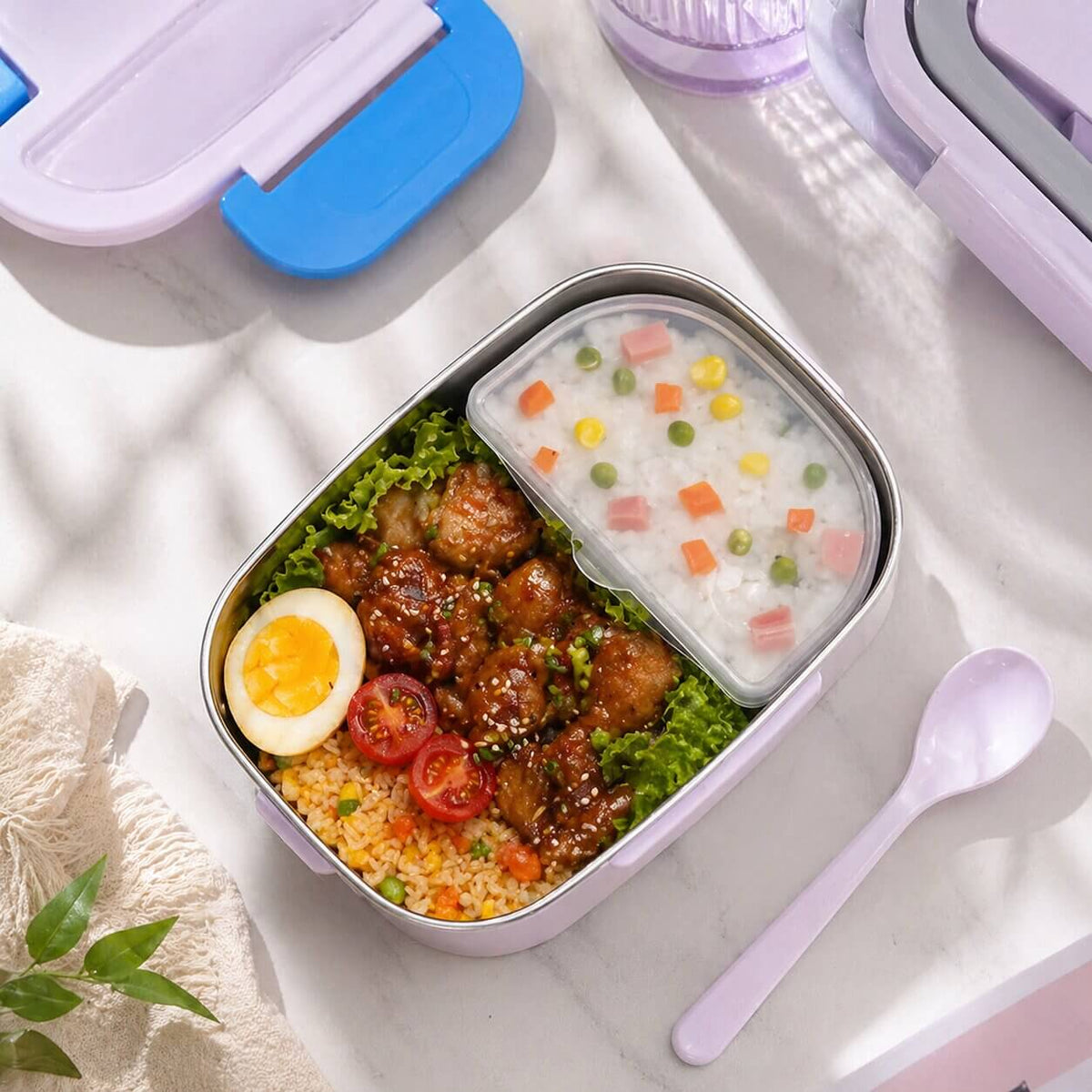 Lunch Box Stainless Steel Interior Adjustable Temp Dial
