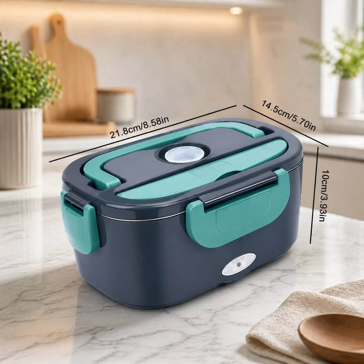 Lunch Box Stainless Steel Interior Adjustable Temp Dial