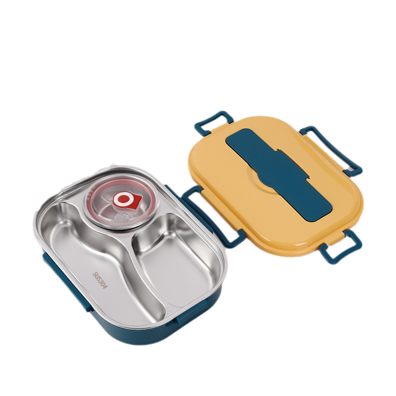 Lunch Box Stainless Steel Separate Compartments & Soup Bowl