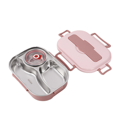 Lunch Box Stainless Steel Separate Compartments & Soup Bowl