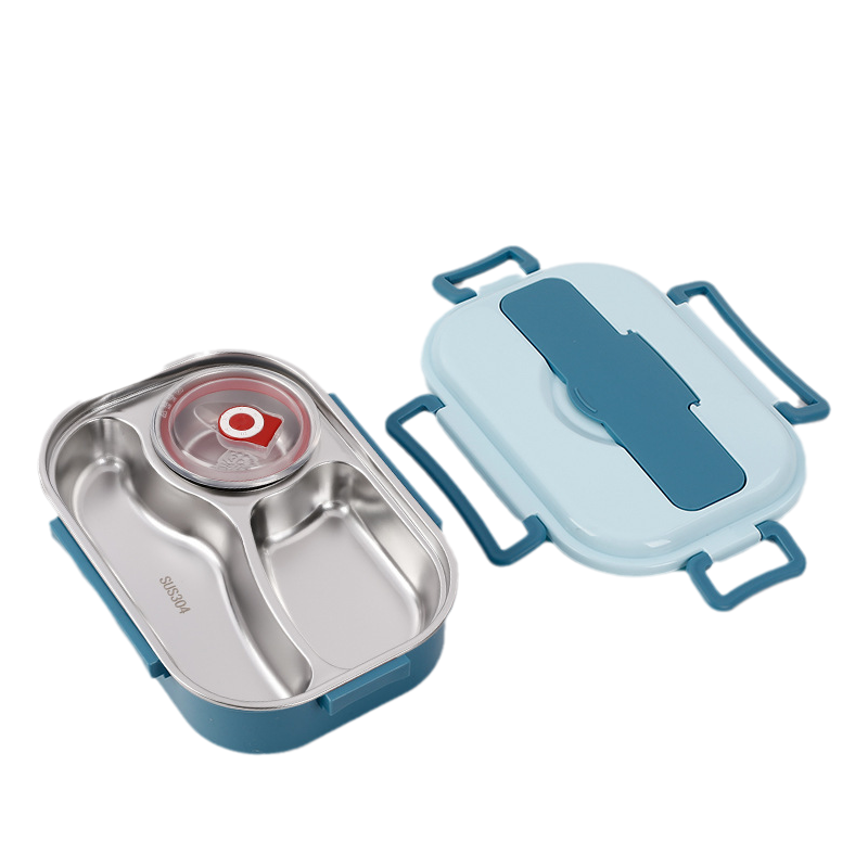 Lunch Box Stainless Steel Separate Compartments & Soup Bowl