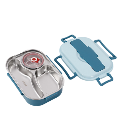 Lunch Box Stainless Steel Separate Compartments & Soup Bowl