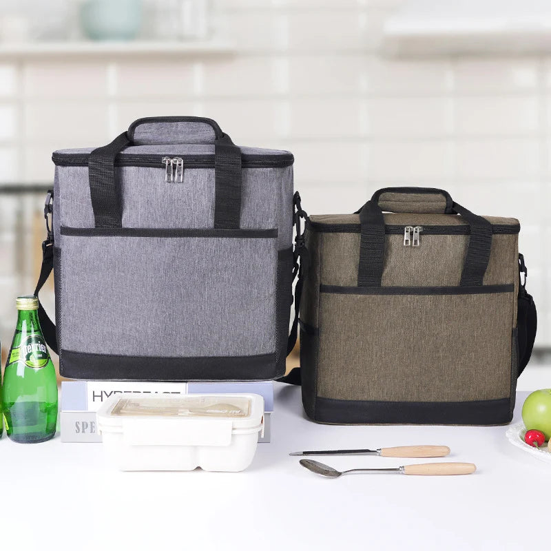 Lunch Cooler Bag Insulated Easy-Clean Lining Adjustable Strap