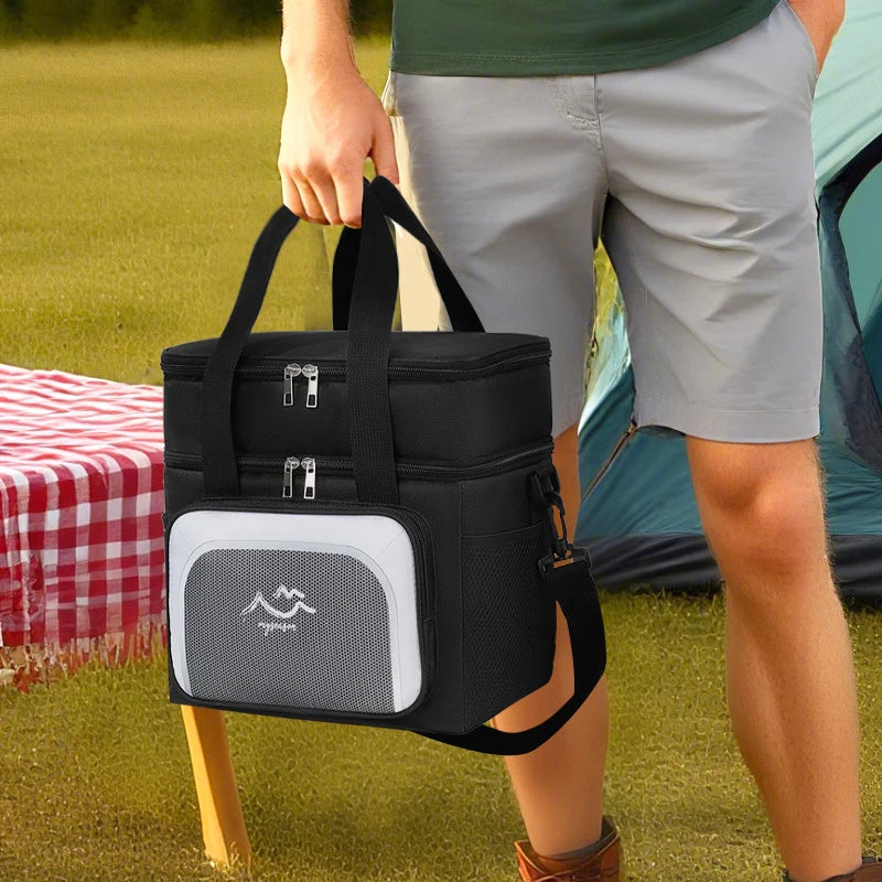 Lunch Cooler Bag Insulated Multi-Compartment Padded Handles