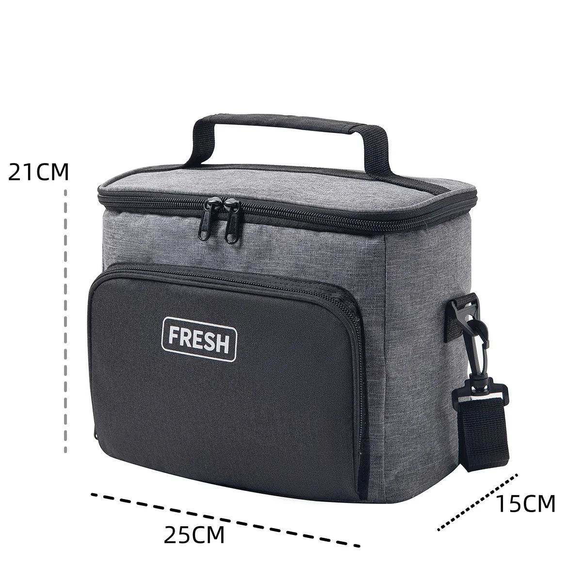 Lunch Cooler Insulated Multiple Compartments & Adjustable Strap