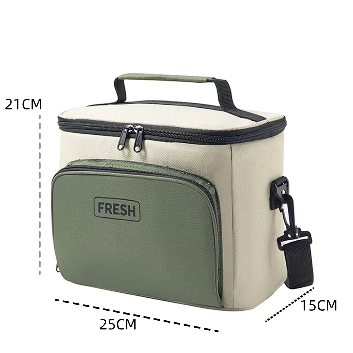 Lunch Cooler Insulated Multiple Compartments & Adjustable Strap