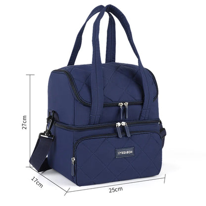 Lunch Cooler Insulated Multiple Compartments & Adjustable Strap