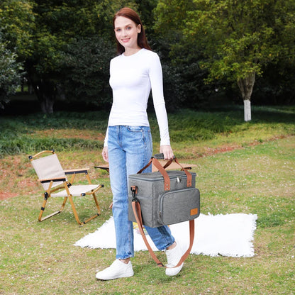 Lunch Tote Insulated Spacious Interior & Multiple Pockets