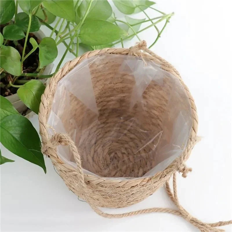 Macrame Plant Hanger Handwoven Jute & Cotton Rope