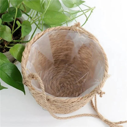 Macrame Plant Hanger Handwoven Jute & Cotton Rope