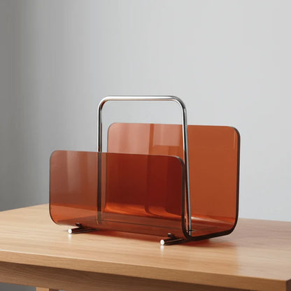 Magazine Holder Transparent Acrylic Space-Saving Design
