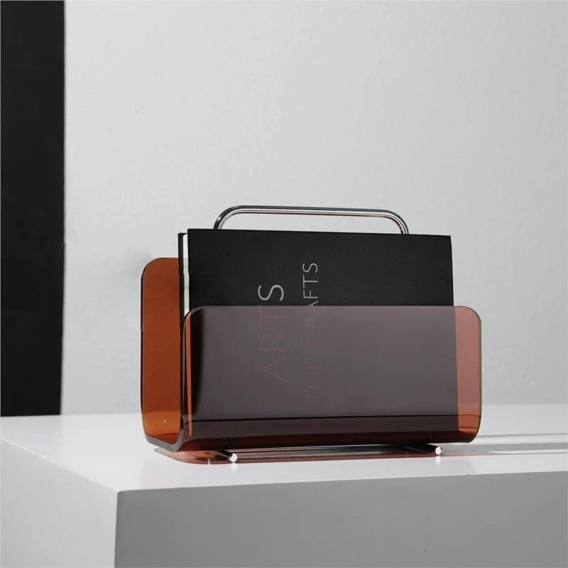 Magazine Holder Transparent Acrylic Space-Saving Design