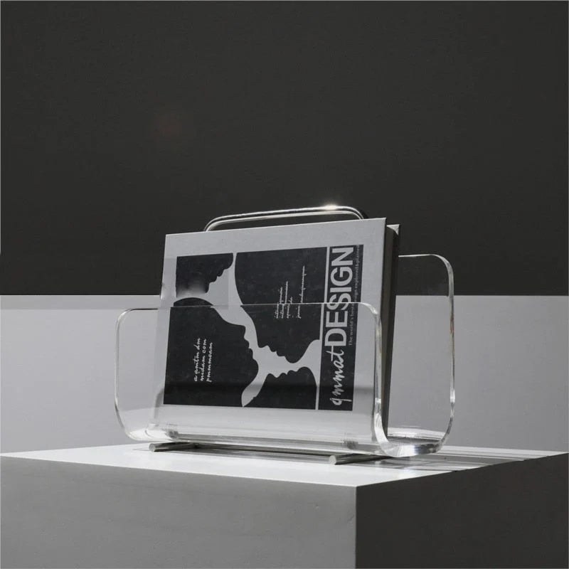 Magazine Holder Transparent Acrylic Space-Saving Design