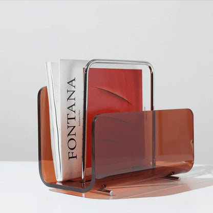 Magazine Holder Transparent Acrylic Space-Saving Design