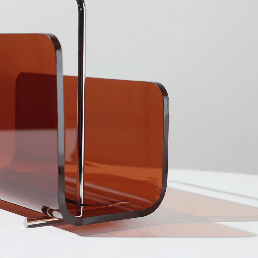 Magazine Holder Transparent Acrylic Space-Saving Design