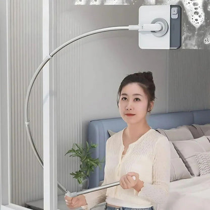 Magnetic Window Cleaner Dual-Sided Microfiber Extendable Handle