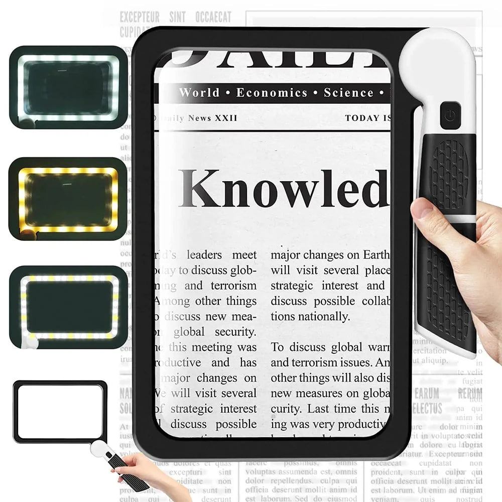 Magnifying Glass 5x Dimmable LED Foldable Design
