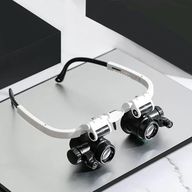 Magnifying Glasses Hands-Free Dual LED & 6 Interchangeable Lenses
