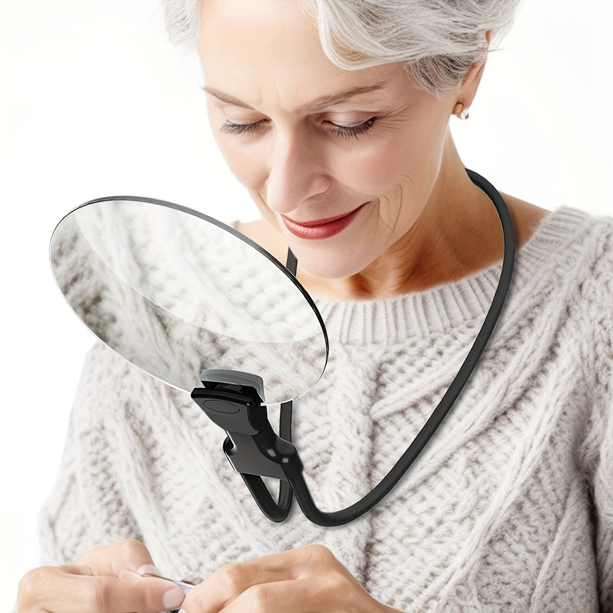 Magnifying Glasses Hands-Free Flexible Gooseneck 5x Magnification
