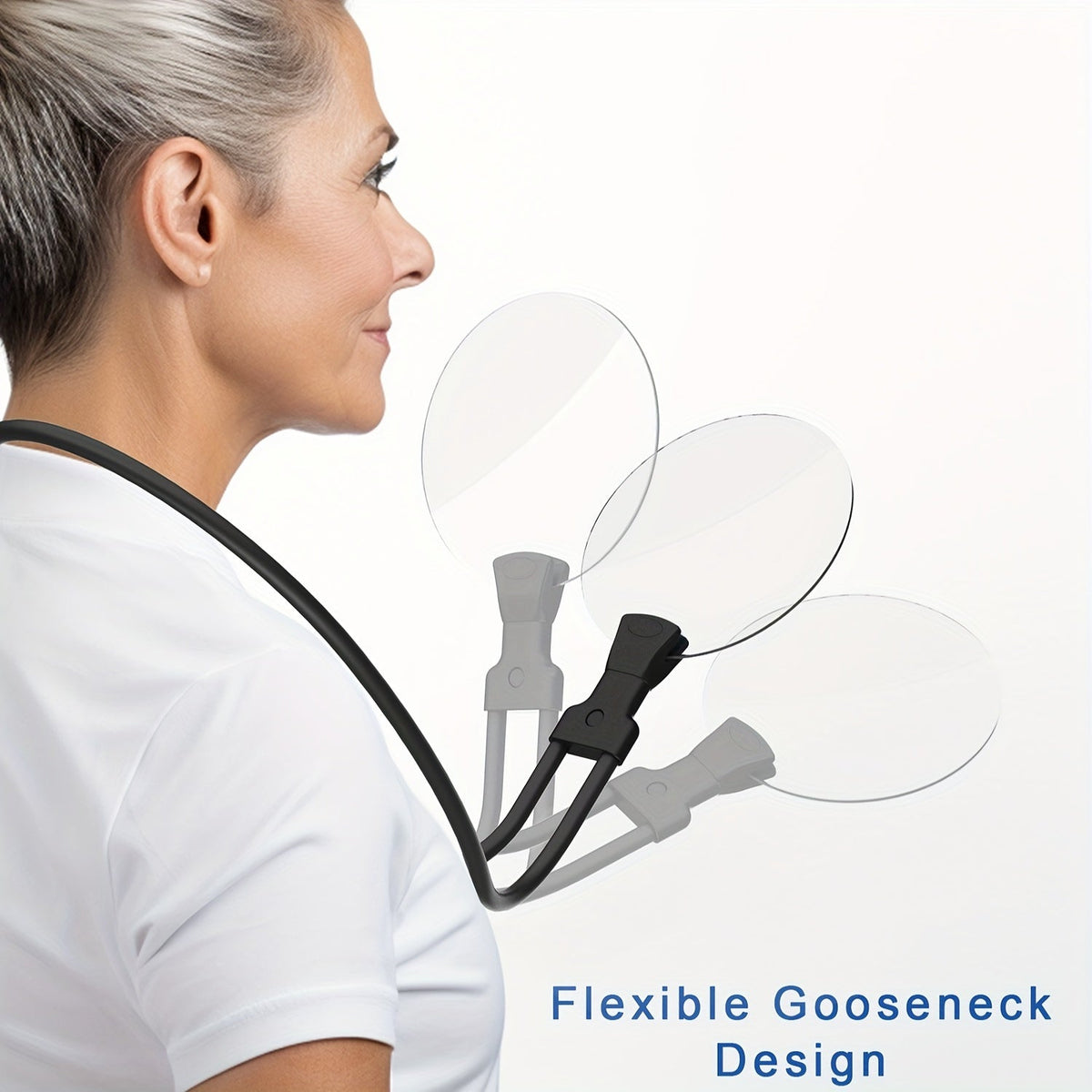 Magnifying Glasses Hands-Free Flexible Gooseneck 5x Magnification