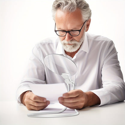 Magnifying Glasses Hands-Free Flexible Gooseneck 5x Magnification
