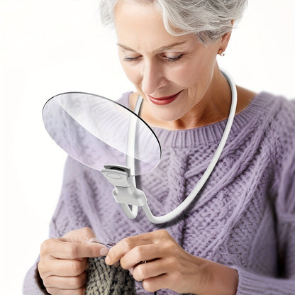 Magnifying Glasses Hands-Free Flexible Gooseneck 5x Magnification