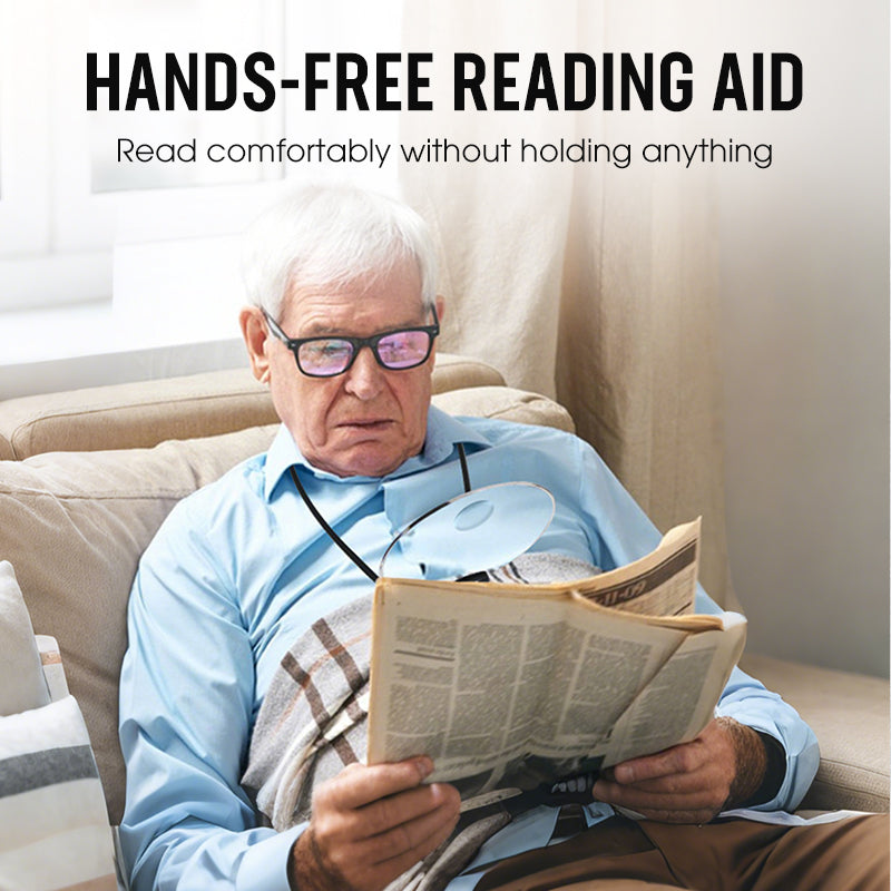 Magnifying Glasses Hands-Free Flexible Neckband 5X & 10X